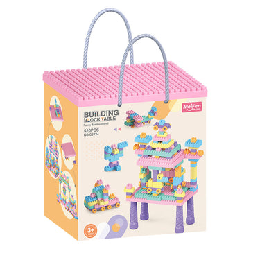 Bouwplezier | Experiencia de juego creativa - Mesa de juego con bloques de construcción para niños